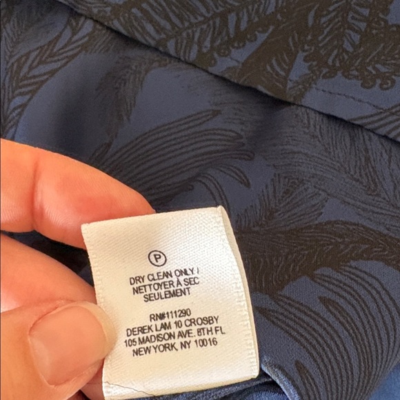 DEREK LAM 10 CROSBY Palm Leaf Print Sleeveless Blouse size 6 - Picture 7 of 8